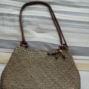 Green St. John's Bay Straw Handbag